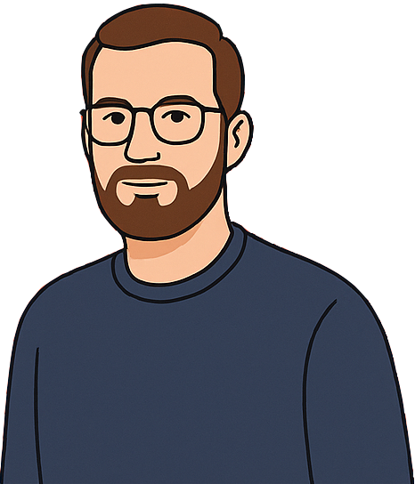 Cartoon illustration of Tyler Ager