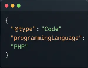 Code Schema Snippet visual representation