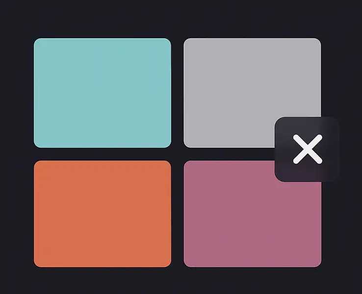 Visual representation of an simple image gallery